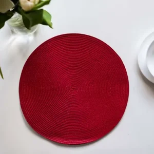 Prostírání Deluxe 35 cm – Stela červená Nová Kolekce