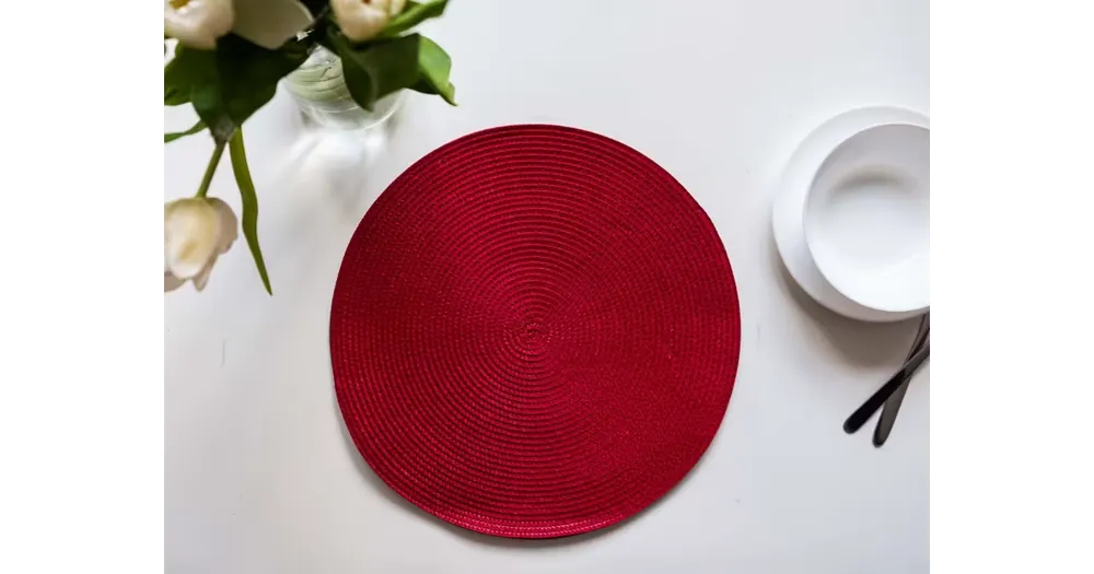 Prostírání Deluxe 35 cm – Stela červená Nová Kolekce