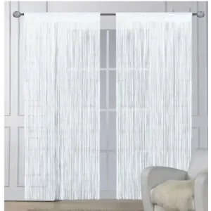 Speciální Cena Provázkové záclony bílé (2 ks) – 150 × 250 cm