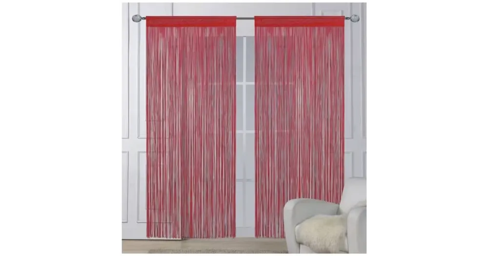 Must-Have Provázkové záclony červené – 150 × 180 cm (2 ks)