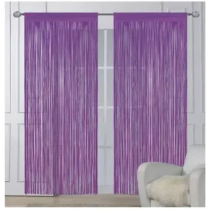 Provázkové záclony fialové (2 ks) – 150 × 250 cm Víkendová Akce