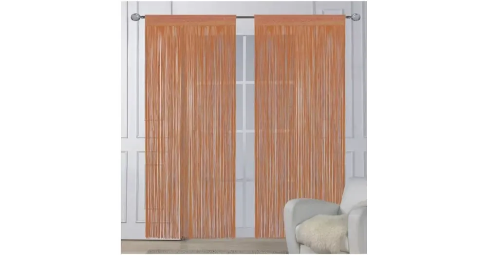 Nízká Cena Provázkové záclony hnědé (2 ks) – 150 × 250 cm