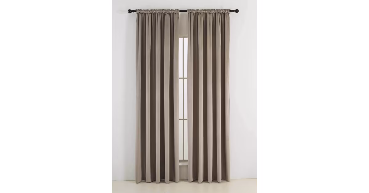 Sametové zatemňovací závěsy Cesar cappuccino - 140 x 280 cm (2ks) - řasící stuha Aktuální