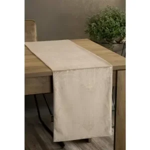 Sametový běhoun na stůl Blink14 35 × 140 cm - béžový Rychlé Dodání