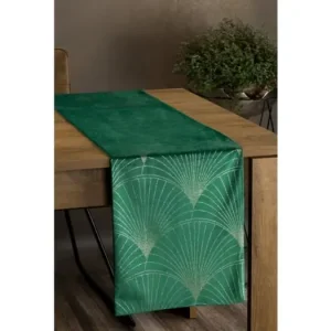 Přímo Od Výrobce Sametový běhoun na stůl Blink14 35 × 140 cm - zelený