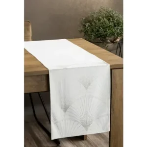Sametový běhoun na stůl Blink14 35 × 180 cm - bílý Speciální Cena