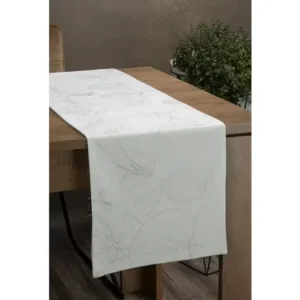 Sametový běhoun na stůl Blink16 35 × 140 cm - bílý Cenově Výhodný