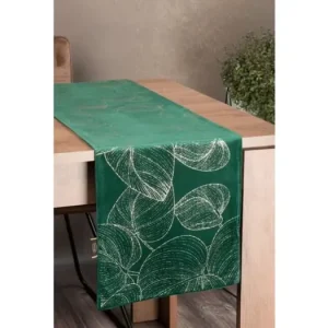 Ihned K Objednání Sametový běhoun na stůl Blink16 35 × 180 cm - zelená