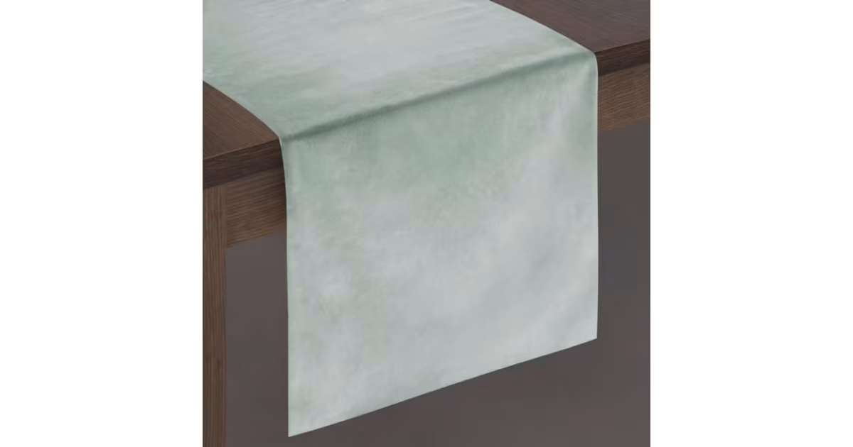 Zlevněný Sametový běhoun na stůl Hana 35 × 180 cm - šedý