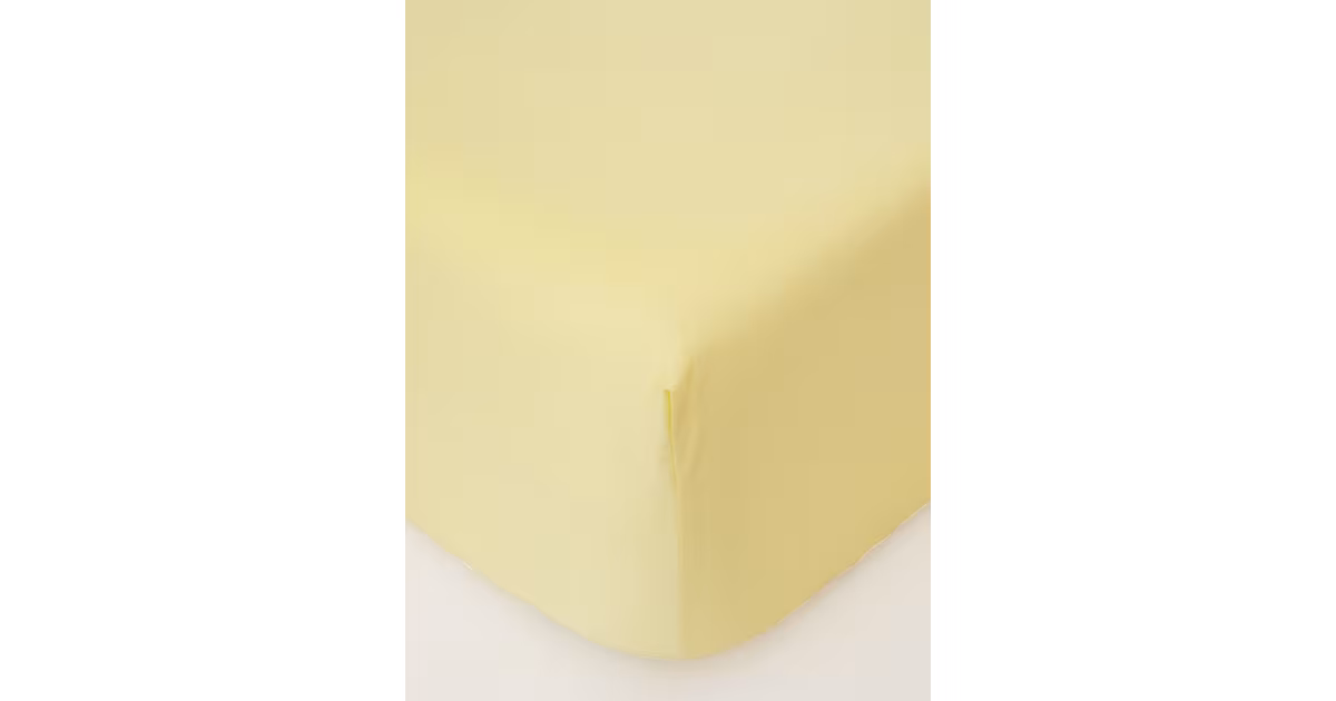 Autentický Saténové prostěradlo Diana 180 × 200 cm - pastelově žlutá