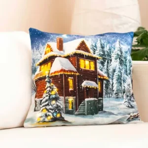 Svítící povlak na polštářek - Kouzelné vánoce 2, 45x45cm Sleva