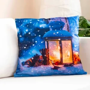 Nová Kolekce Svítící povlak na polštářek - Vánoční pohoda 7, 45x45cm