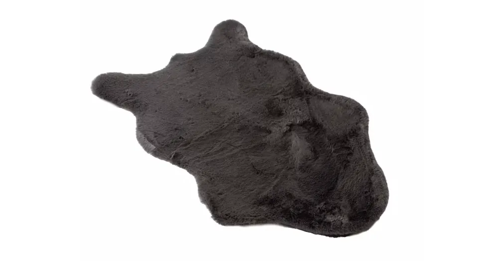 Umělá kožešina 60 × 90 cm – tmavě šedá Nejprodávanější