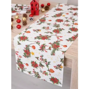 Vánoční běhoun Cesmínové kouzlo - 40 × 180 cm Kup Teď