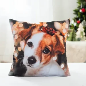 Speciální Cena Vánoční povlak na polštář 40 × 40 cm - Pejsek s mašličkou