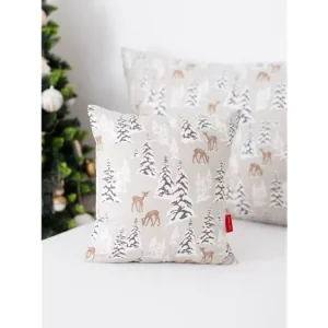 Vysoce Kvalitní Vánoční povlak na polštář 40 × 40 cm - Srnky v lese
