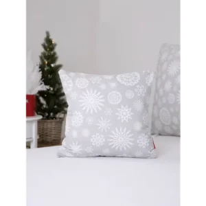 Cenový Hit Vánoční povlak na polštář 40 × 40 cm - Vločky šedé
