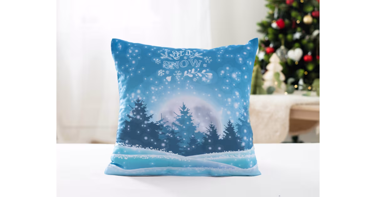 Koupit Online Vánoční povlak na polštář 40 × 40 cm - Zimní krajina