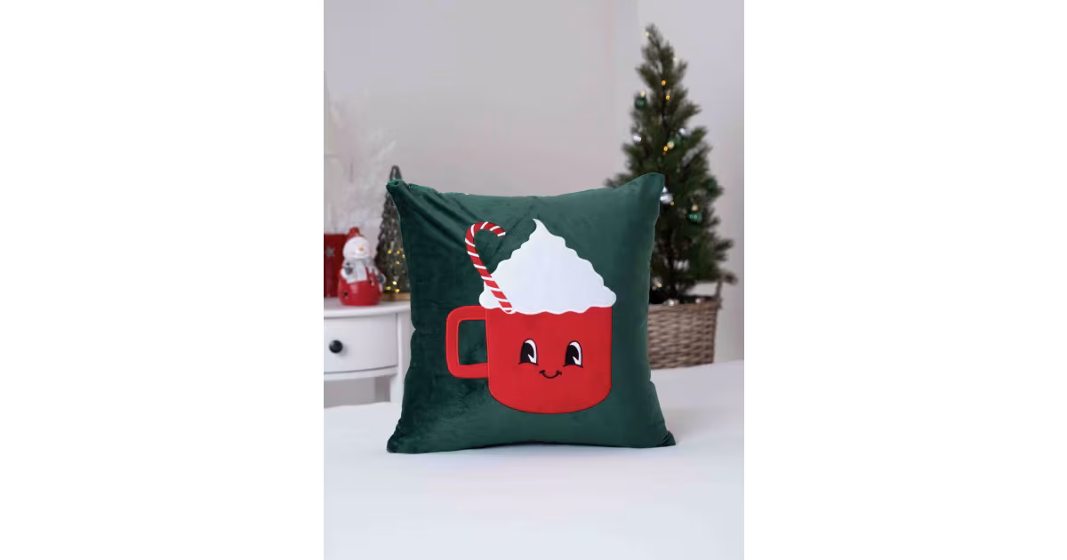 Vánoční povlak na polštář mikroplyš 40 x 40 cm - Zimní zábava Akční Cena