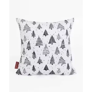 Vánoční povlak na polštář Velvet 40 × 40 cm - Smrčky a jedličky Cenový Hit
