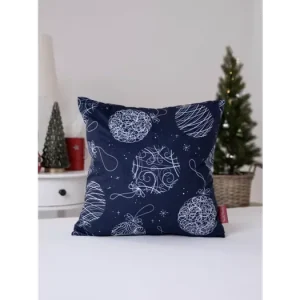 Dokud Zásoby Vydrží Vánoční povlak na polštář Velvet 40 × 40 cm - Vánoční baňky s ornamenty