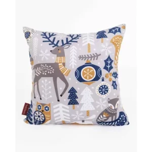 Vánoční povlak na polštářek Velvet 40 × 40 cm - Sob modrý Nakupujte Hned