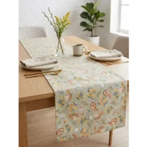 Velikonoční běhoun 40 x 180 cm - Zajíčci zelený Tovární Cena