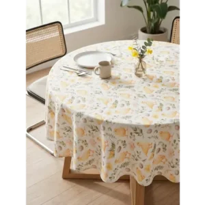 Velikonoční kulatý ubrus Ø 140 cm - Jarní líhnutí Rychlé Dodání