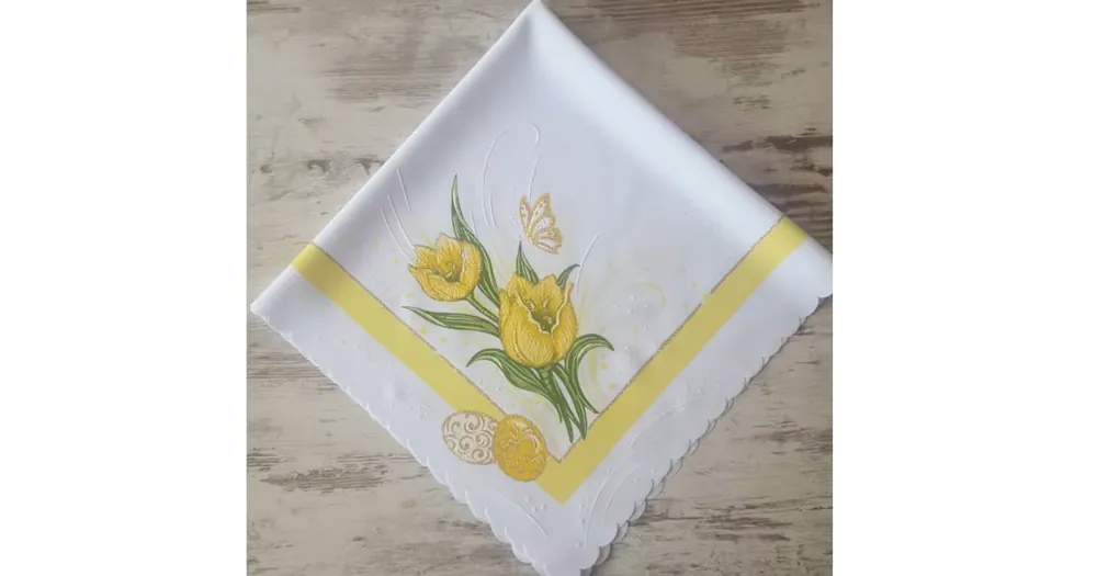 Nízká Cena VELIKONOČNÍ UBRUS 90x90cm Jarní kvítí