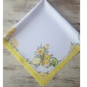 Sleva VELIKONOČNÍ UBRUS 90x90cm Kachnička ve skořápce