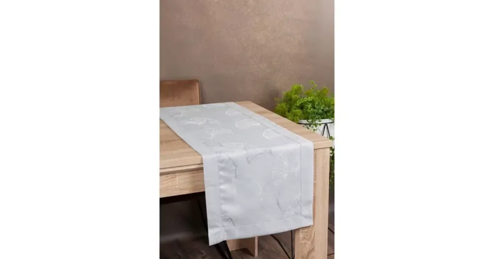 Finální Výprodej Vodoodpudivý běhoun na stůl Doris 40 × 140 cm - šedý