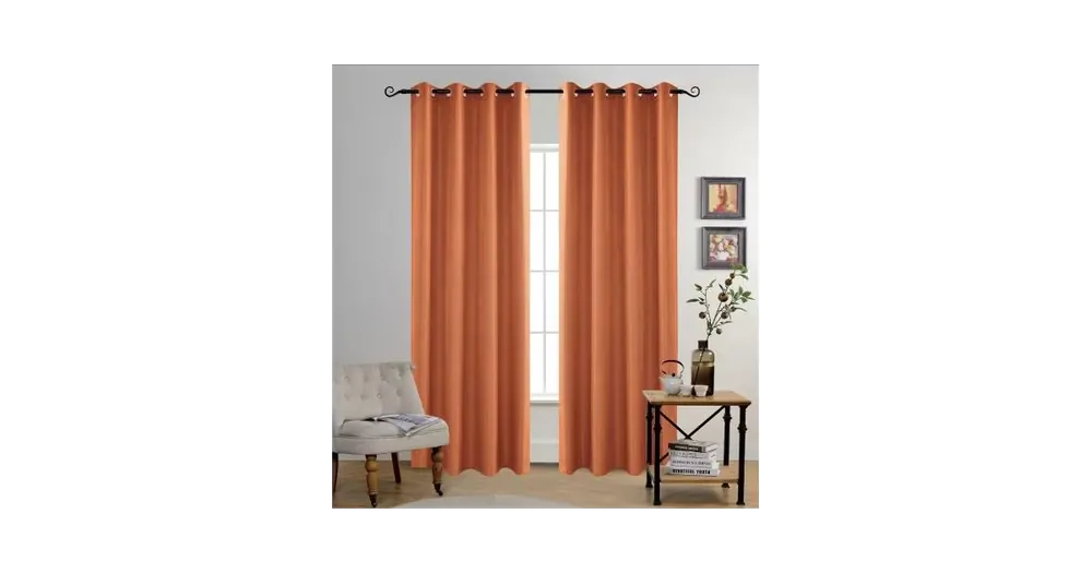 Zatemňovací závěsy Mateo tmavě cihlová – 135 × 250 cm (2 ks) Omezená Nabídka
