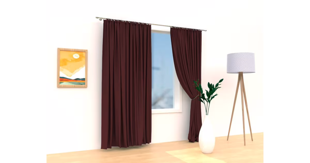 Cenová Bomba Zatemňovací závěsy Velvet bordó – 140 × 250 cm (2 ks)