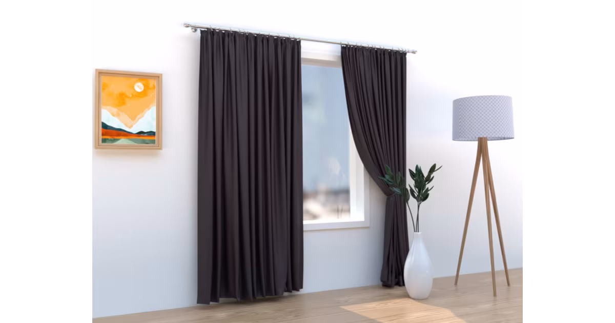 Zlevněný Zatemňovací závěsy Velvet černá – 140 × 250 cm (2 ks)
