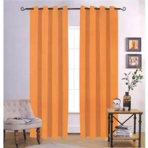 Vrácení Zdarma Závěsy Myron 145 × 250 cm – oranžové (2 ks)