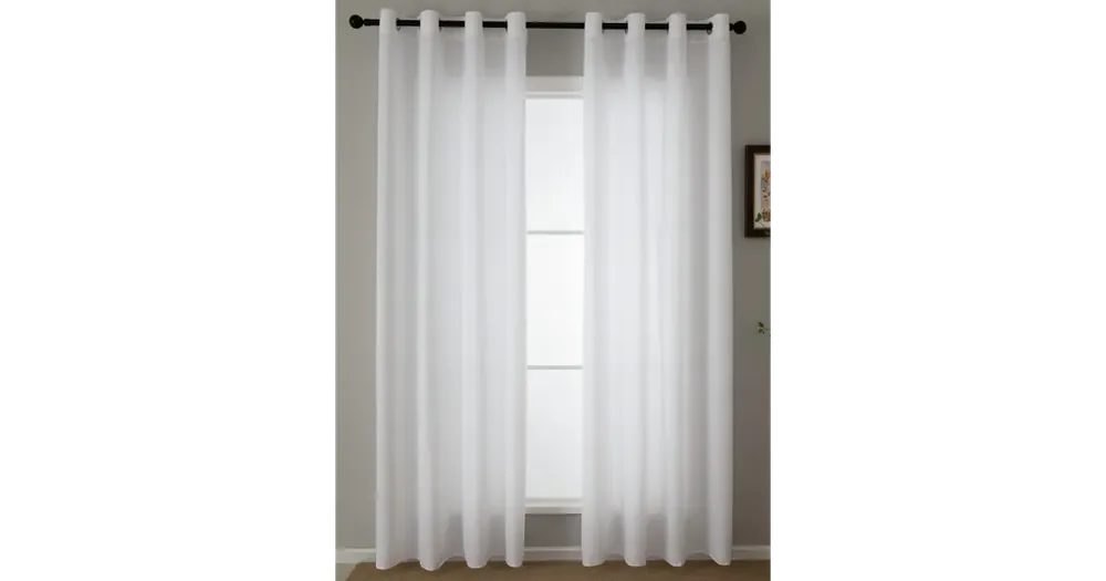 Závěsy Zara bílá – 140 × 160 cm (2 ks) Levný
