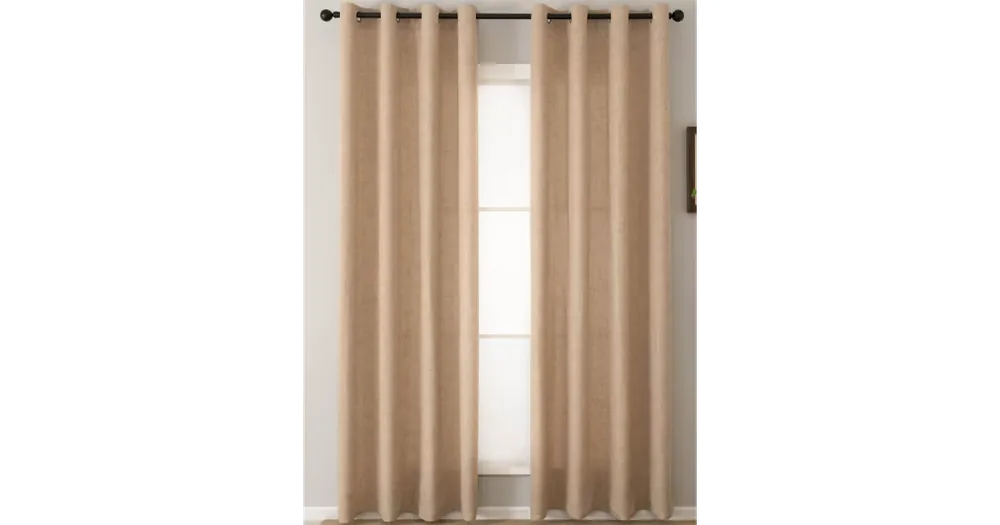 Koupit Online Závěsy Zara hnědá – 140 × 280 cm (2 ks)