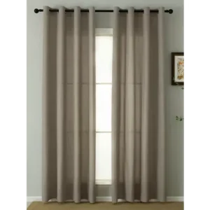 Pouze Dnes Závěsy Zara šedohnědá – 140 × 250 cm (2 ks)
