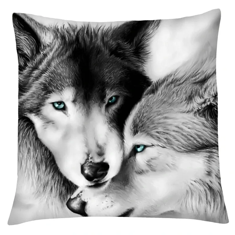 Polštář s vlkem 01 Mybesthome 40x40 cm Oblíbený