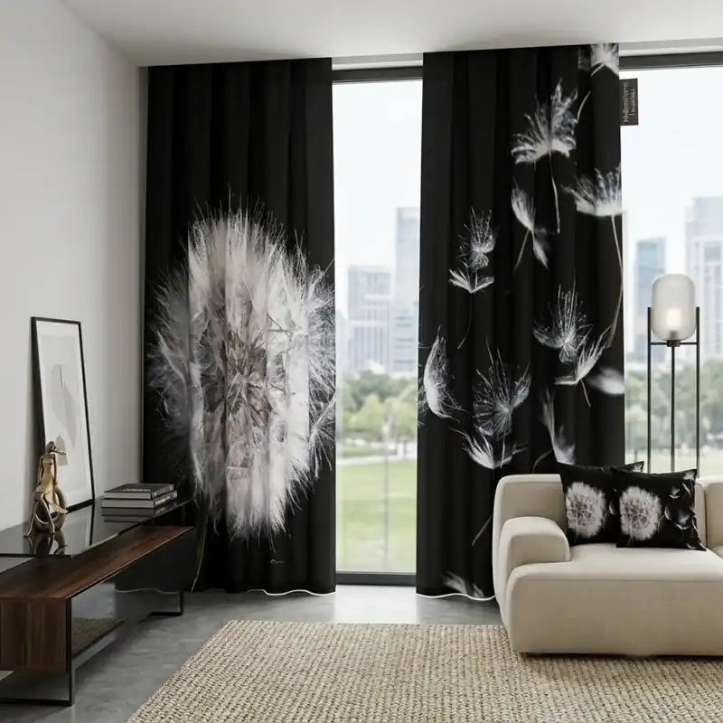 3D dekorační závěs s řasící páskou 51 PAMPELIŠKA 2x160x250 cm MyBestHome Nejlepší Cena