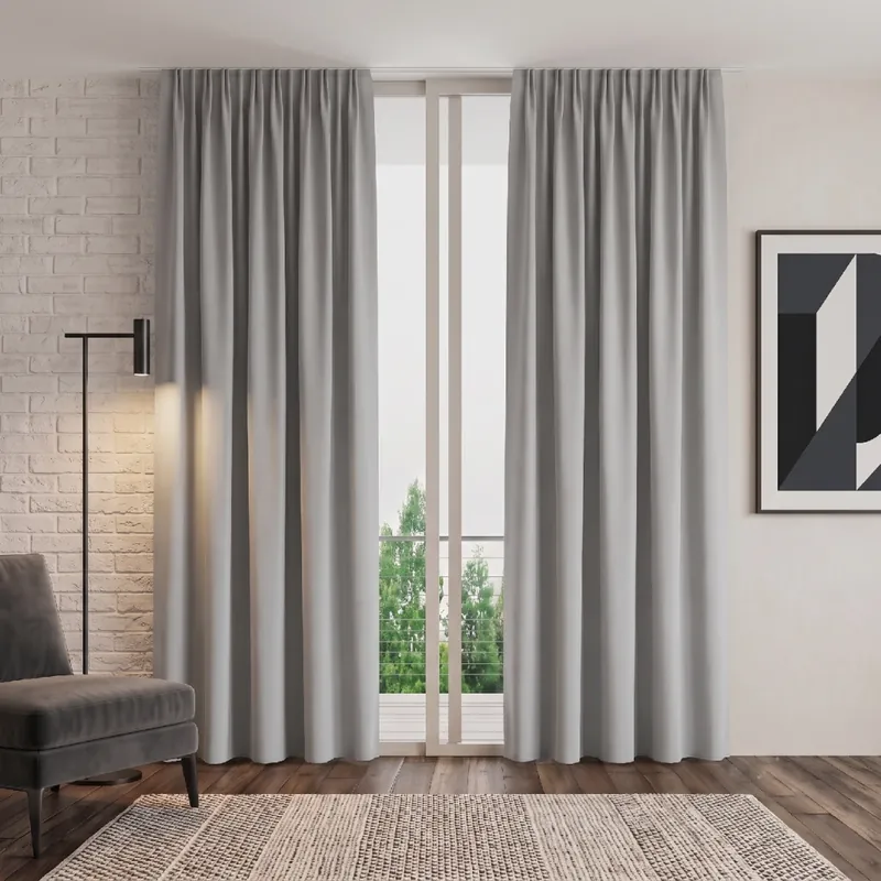Dekorační závěs s řasící páskou 03 světle šedá 160x250 cm (cena za 1 kus) MyBestHome Koupit Online