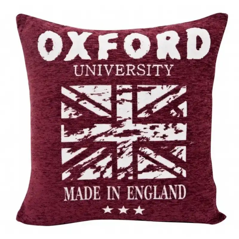 Polštář OXFORD 45x45 cm žinylka/gobelín vínová Mybesthome Výhodná Nabídka