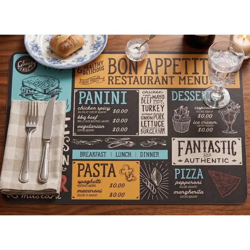 Rychlé Dodání Prostírání MENU 28x43 cm Mybesthome