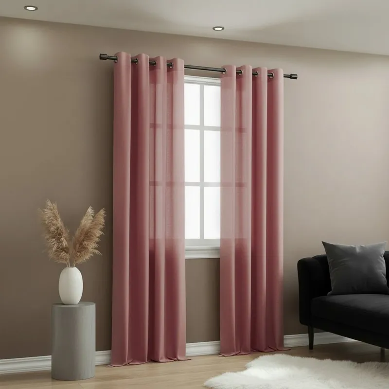 Dekorační dlouhý jednobarevný závěs s kroužky EASY TOP tmavě růžová 1x140x250 cm (cena za 1 kus) MyBestHome Ověřený