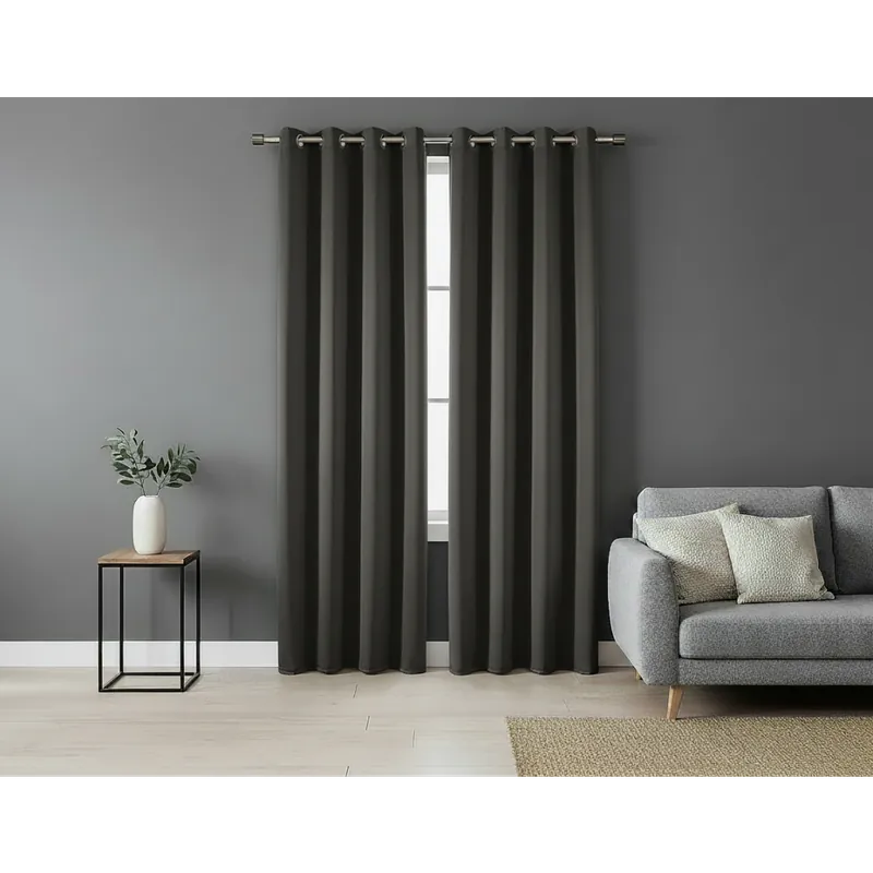Koupit Online Zatemňovací závěs s kroužky "BLACKOUT" SIERRA 135x250 cm grafitová (cena za 1 kus) MyBestHome