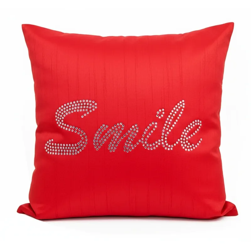 Polštář SMILE červená MyBestHome 40x40 cm Must-Have