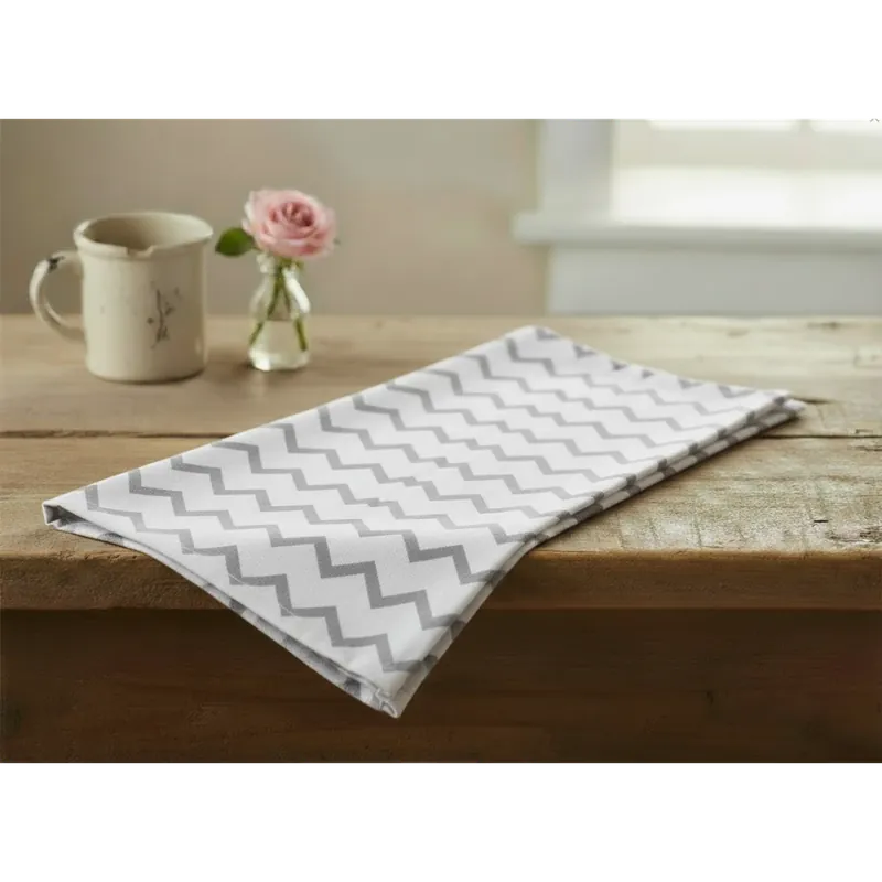 Horká Nabídka Kuchyňská bavlněná utěrka TWISTER, bílá/šedá, 45x65 cm 100% bavlna
