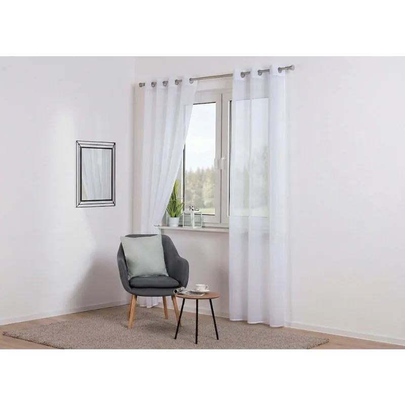 Odeslání Ihned Dekorační dlouhá záclona s kroužky SOFIA bílá 140x260 cm (cena za 1 kus) MyBestHome