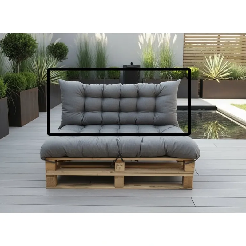 Paletová prošívaná opěrka DARIO 120x40 cm color 23 šedá MyBestHome Speciální Cena