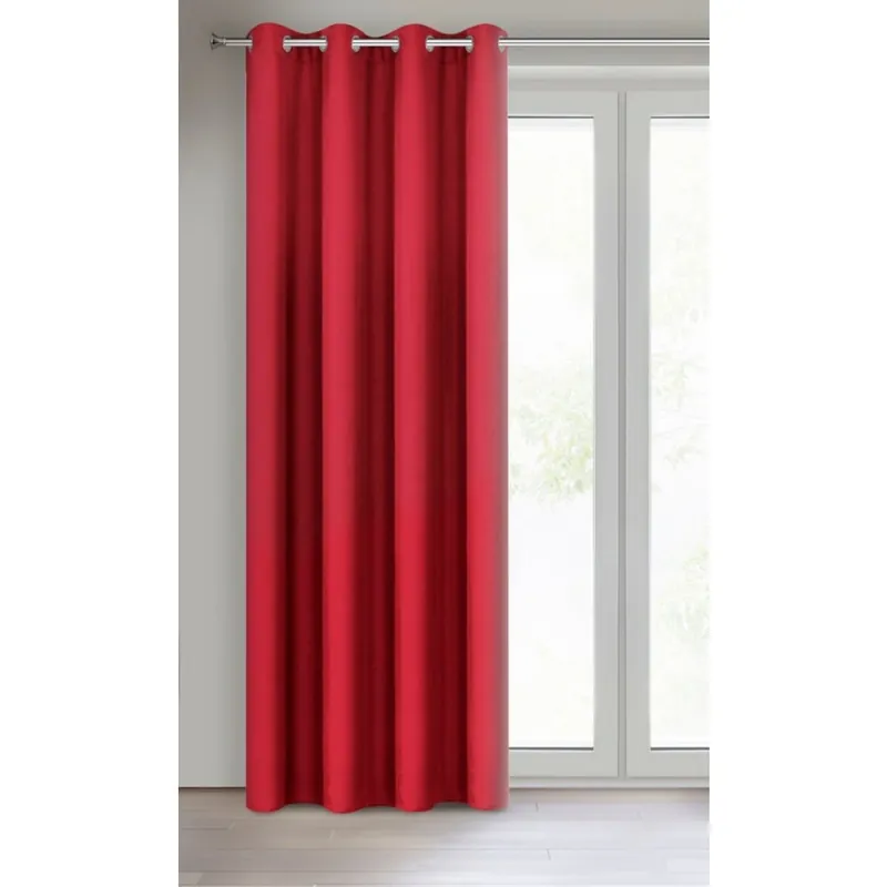 Cenová Bomba Dekorační jednobarevný závěs EASY TOP červená 1x140x250 cm ( cena za 1 kus) MyBestHome